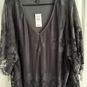 Daytrip Black Boxy Oversized Blouse